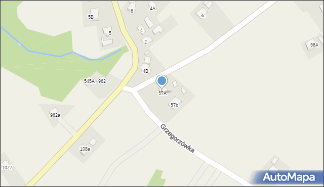 Grzegorzówka, Grzegorzówka, 57A, mapa Grzegorzówka