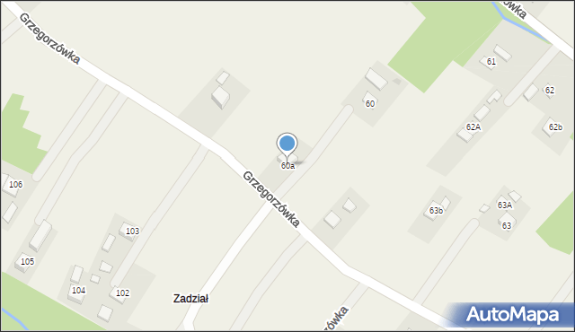 Grzegorzówka, Grzegorzówka, 60a, mapa Grzegorzówka