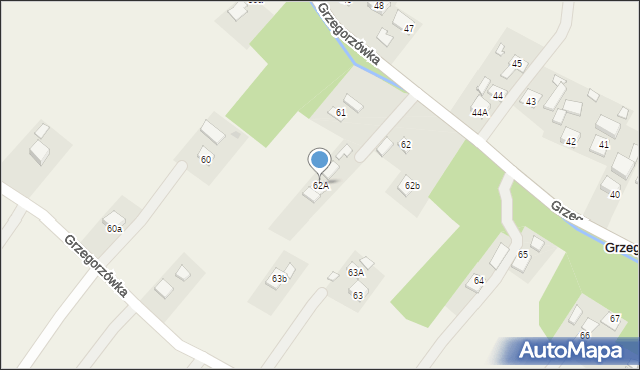 Grzegorzówka, Grzegorzówka, 62A, mapa Grzegorzówka