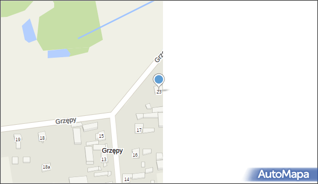 Grzępy, Grzępy, 23, mapa Grzępy