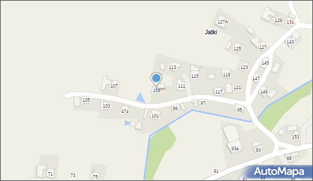 Grzęska, Grzęska, 109, mapa Grzęska