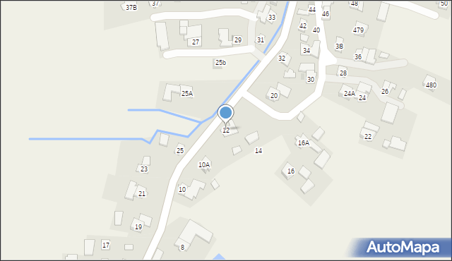 Grzęska, Grzęska, 12, mapa Grzęska