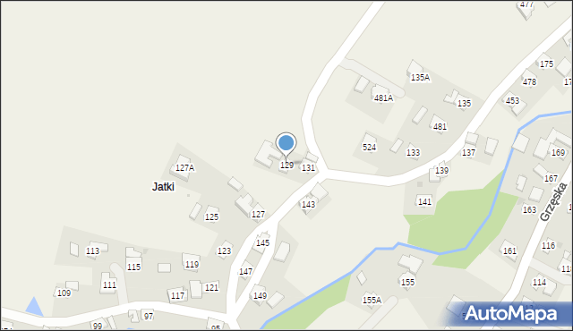 Grzęska, Grzęska, 129, mapa Grzęska