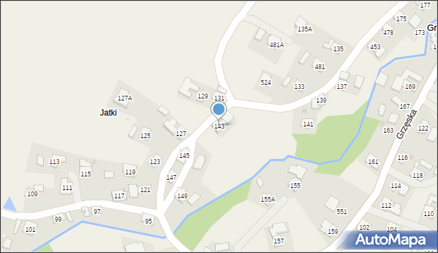 Grzęska, Grzęska, 143, mapa Grzęska