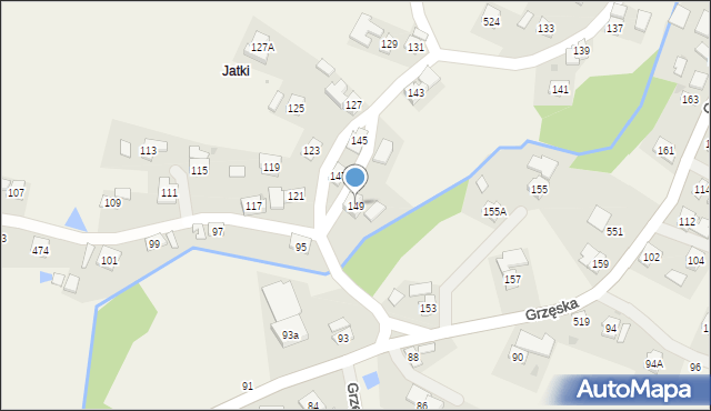 Grzęska, Grzęska, 149, mapa Grzęska