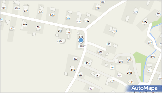 Grzęska, Grzęska, 189A, mapa Grzęska