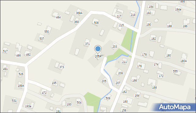 Grzęska, Grzęska, 205A, mapa Grzęska