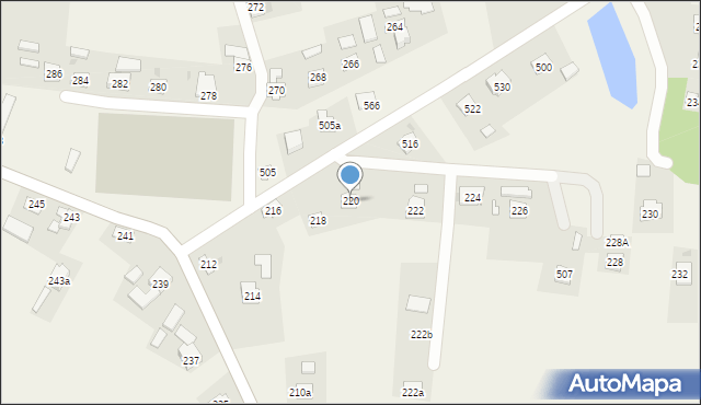 Grzęska, Grzęska, 220, mapa Grzęska