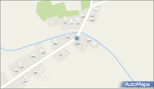 Grzęska, Grzęska, 242A, mapa Grzęska