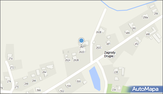 Grzęska, Grzęska, 262, mapa Grzęska