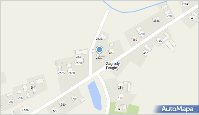 Grzęska, Grzęska, 262C, mapa Grzęska