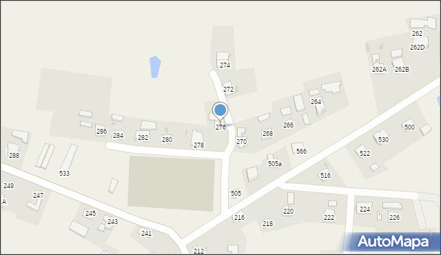 Grzęska, Grzęska, 276, mapa Grzęska