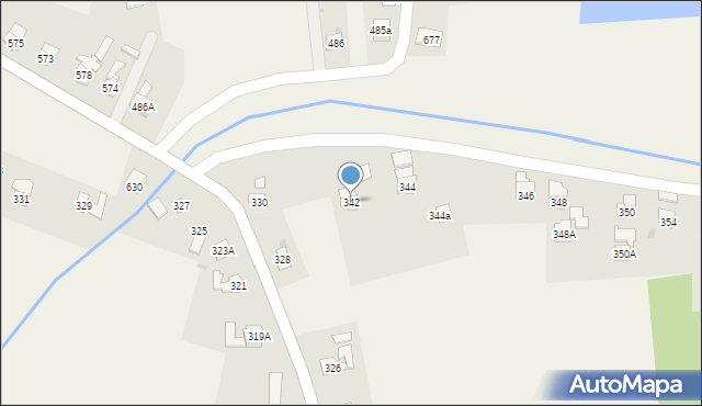 Grzęska, Grzęska, 342, mapa Grzęska
