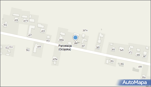 Grzęska, Grzęska, 399, mapa Grzęska
