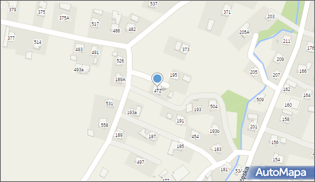 Grzęska, Grzęska, 472, mapa Grzęska