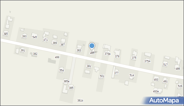Grzęska, Grzęska, 485, mapa Grzęska
