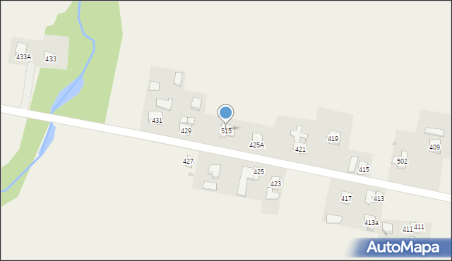 Grzęska, Grzęska, 515, mapa Grzęska