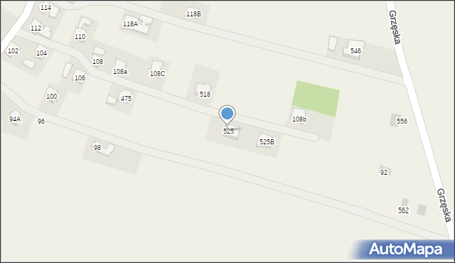 Grzęska, Grzęska, 525, mapa Grzęska