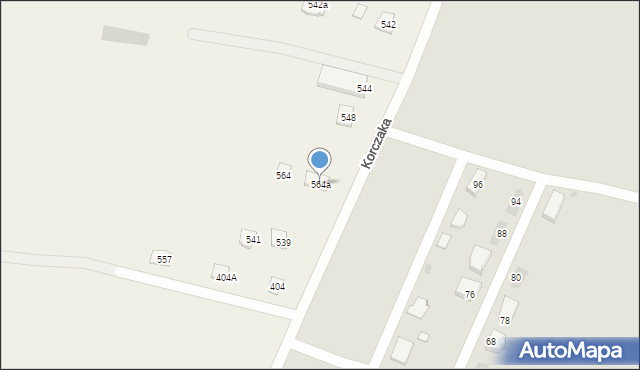 Grzęska, Grzęska, 564a, mapa Grzęska