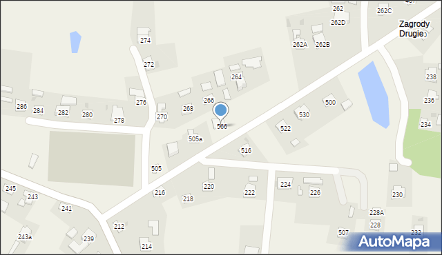 Grzęska, Grzęska, 566, mapa Grzęska