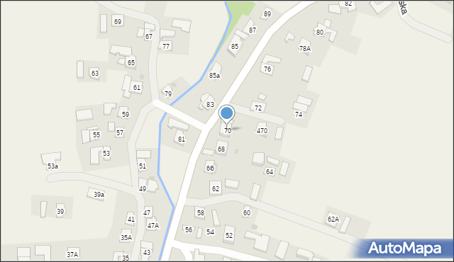 Grzęska, Grzęska, 70, mapa Grzęska