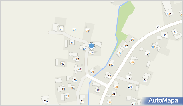 Grzęska, Grzęska, 77, mapa Grzęska