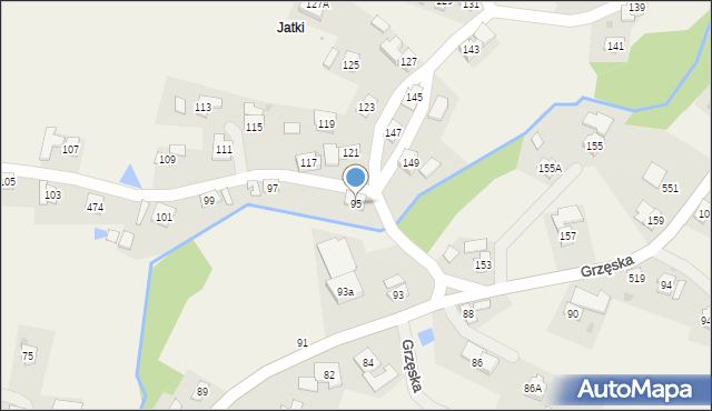 Grzęska, Grzęska, 95, mapa Grzęska