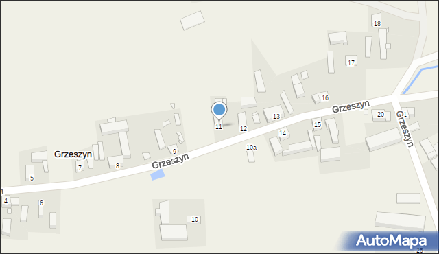 Grzeszyn, Grzeszyn, 11, mapa Grzeszyn