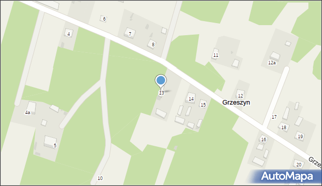 Grzeszyn, Grzeszyn, 13, mapa Grzeszyn