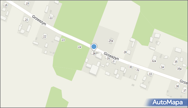 Grzeszyn, Grzeszyn, 25, mapa Grzeszyn