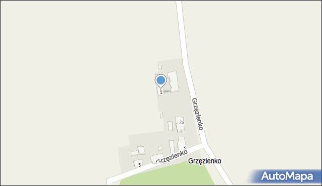 Grzęzienko, Grzęzienko, 1, mapa Grzęzienko