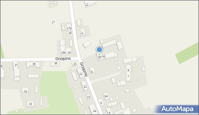 Grzęzno, Grzęzno, 10, mapa Grzęzno