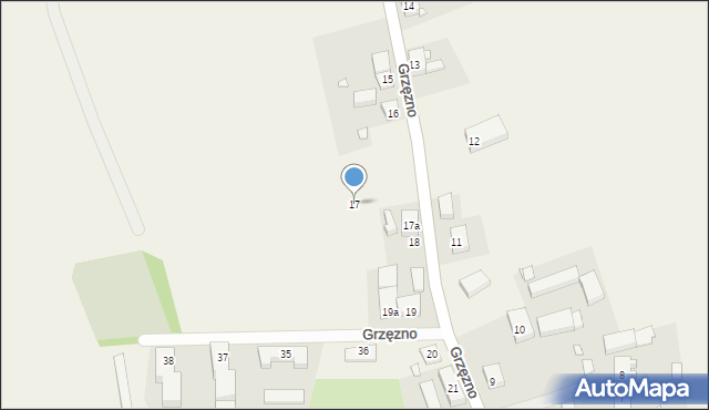 Grzęzno, Grzęzno, 17, mapa Grzęzno