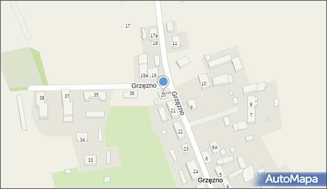 Grzęzno, Grzęzno, 20, mapa Grzęzno