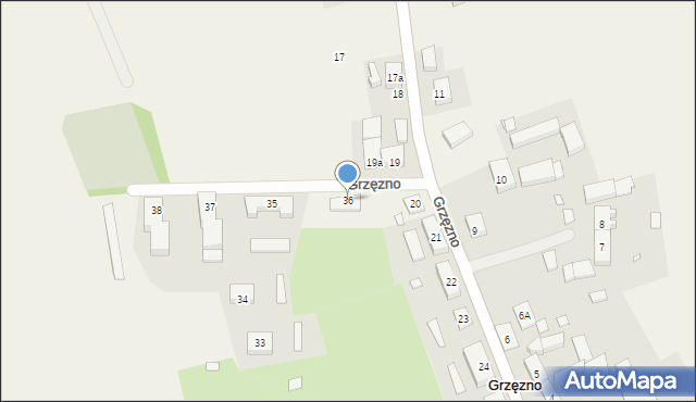 Grzęzno, Grzęzno, 36, mapa Grzęzno