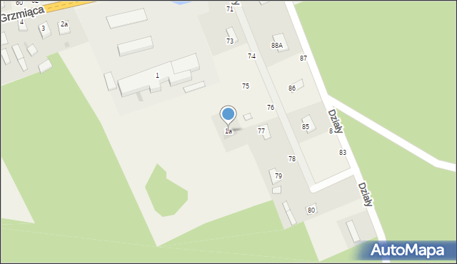 Grzmiąca, Grzmiąca, 1a, mapa Grzmiąca