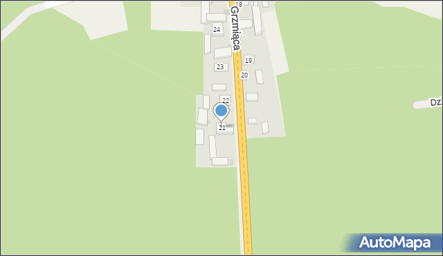 Grzmiąca, Grzmiąca, 21, mapa Grzmiąca