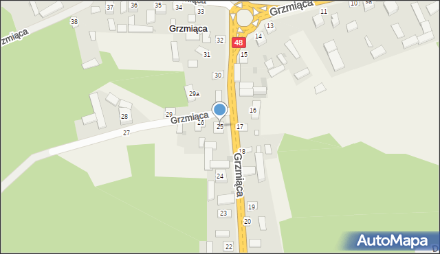 Grzmiąca, Grzmiąca, 25, mapa Grzmiąca