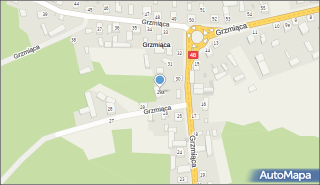 Grzmiąca, Grzmiąca, 29a, mapa Grzmiąca