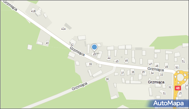 Grzmiąca, Grzmiąca, 43, mapa Grzmiąca