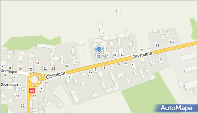 Grzmiąca, Grzmiąca, 56, mapa Grzmiąca