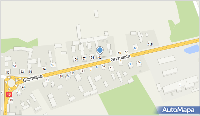 Grzmiąca, Grzmiąca, 61, mapa Grzmiąca