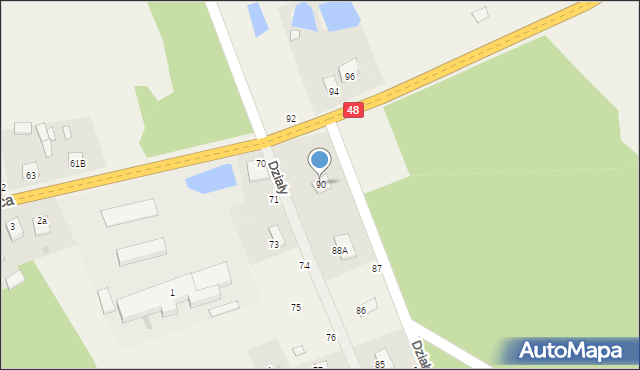 Grzmiąca, Grzmiąca, 90, mapa Grzmiąca