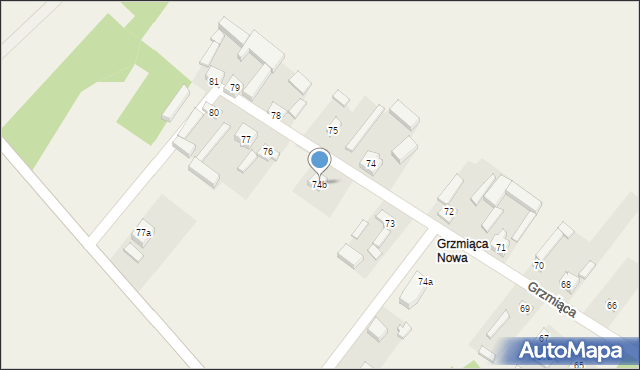 Grzmiąca, Grzmiąca, 74b, mapa Grzmiąca