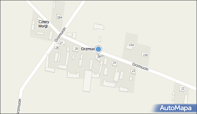 Grzmucin, Grzmucin, 25, mapa Grzmucin