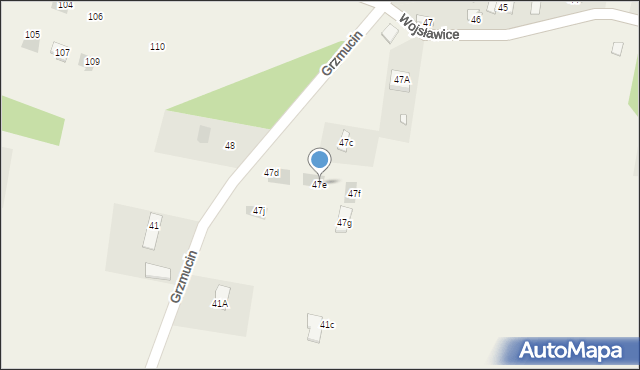 Grzmucin, Grzmucin, 47e, mapa Grzmucin
