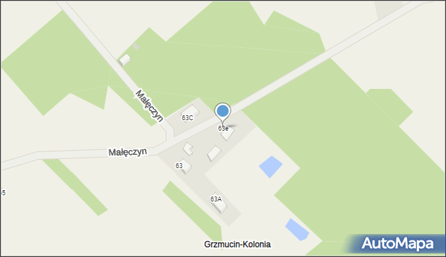 Grzmucin, Grzmucin, 63e, mapa Grzmucin