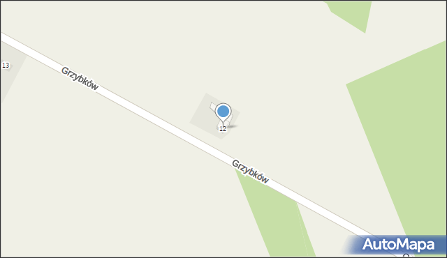 Grzybków, Grzybków, 12, mapa Grzybków