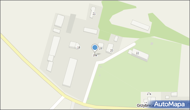 Grzybnica, Grzybnica, 19a, mapa Grzybnica