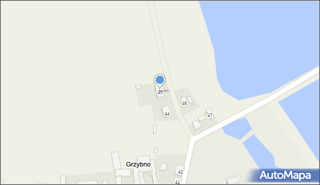 Grzybno, Grzybno, 45, mapa Grzybno